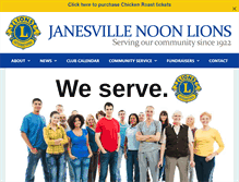 Tablet Screenshot of janesvillenoonlions.org